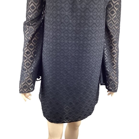 Buddy Love Black Off-The-Shoulder‎ Dress Size Medium Long Sleeves - Picture 4 of 8